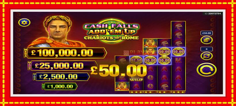 Slot machine Cash Falls: Add Em Up Chariots of Rome with access to free game online, picture 3