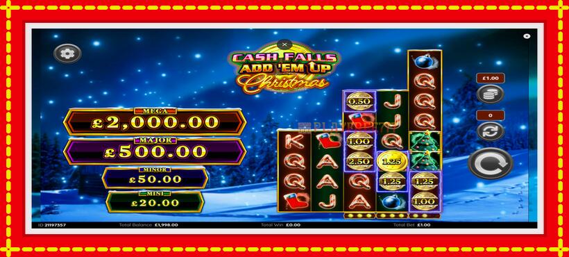 Slot machine Cash Falls: Add Em Up Christmas with access to free game online, picture 3