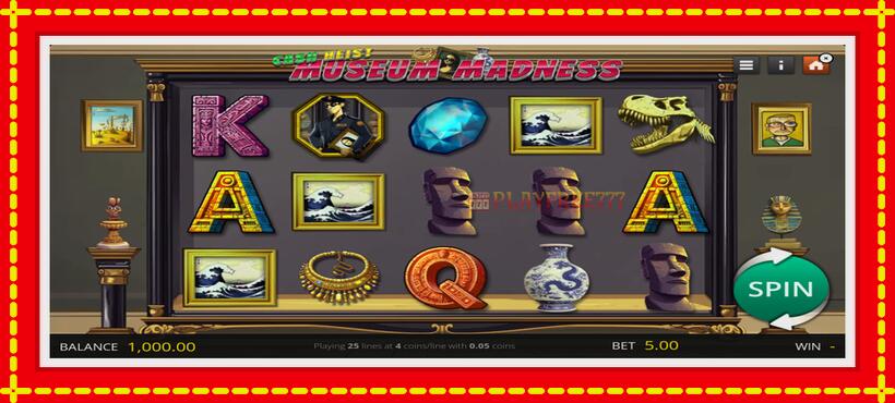 Slot machine Cash Heist Museum Madness with access to free game online, picture 1