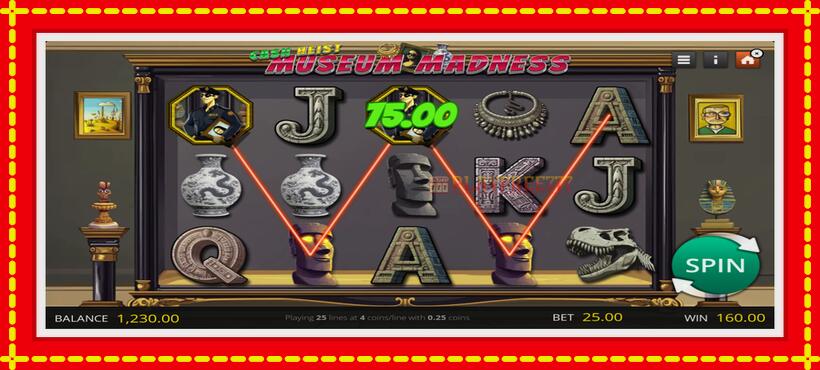 Slot machine Cash Heist Museum Madness with access to free game online, picture 3