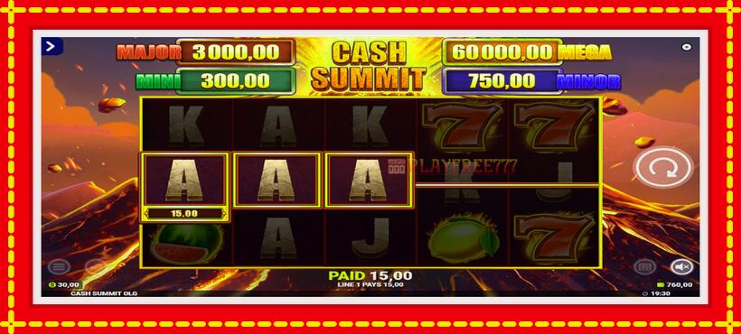 Slot machine Cash Summit with access to free game online, picture 3