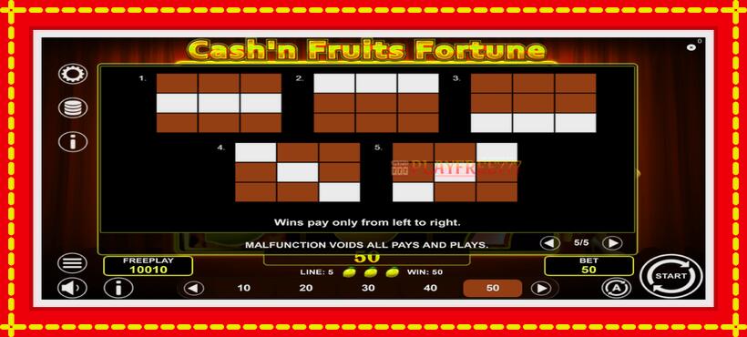 Slot machine Cashn Fruits Fortune with access to free game online, picture 7