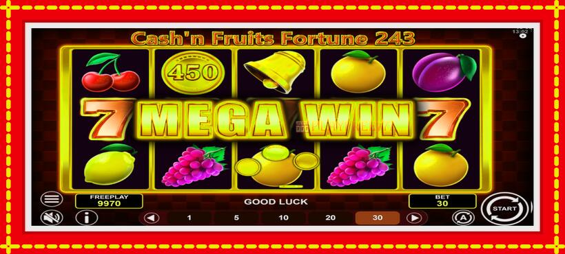 Slot machine Cashn Fruits Fortune 243 with access to free game online, picture 3