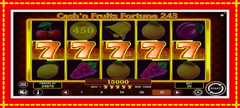 Slot machine Cashn Fruits Fortune 243 with access to free game online, picture 4