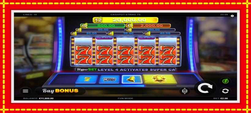 Slot machine Cashpot Strike 7s with access to free game online, picture 2