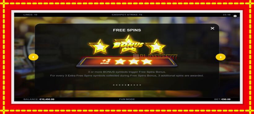 Slot machine Cashpot Strike 7s with access to free game online, picture 5