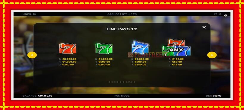 Slot machine Cashpot Strike 7s with access to free game online, picture 6