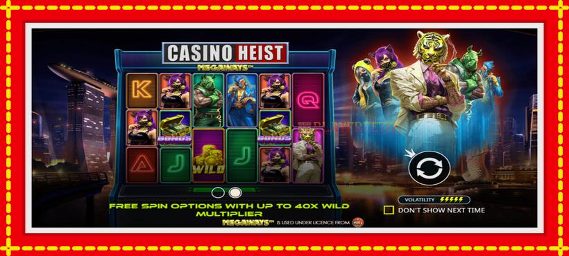 Slot machine Casino Heist Megaways with access to free game online, picture 1