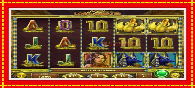 Slot machine Cat Wilde and the Lost Chapter with access to free game online, picture 1