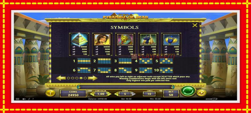 Slot machine Cat Wilde and the Pyramids of Dead with access to free game online, picture 6