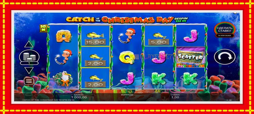 Slot machine Catch of the Christmas Day Respin Em In with access to free game online, picture 1