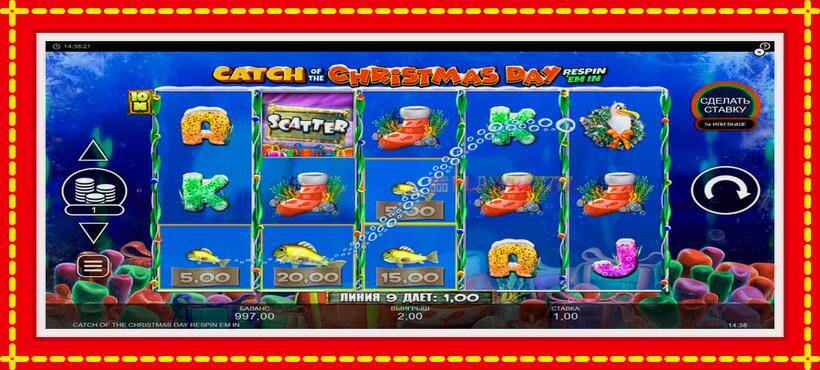 Slot machine Catch of the Christmas Day Respin Em In with access to free game online, picture 5