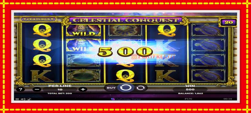 Slot machine Celestial Conquest with access to free game online, picture 3