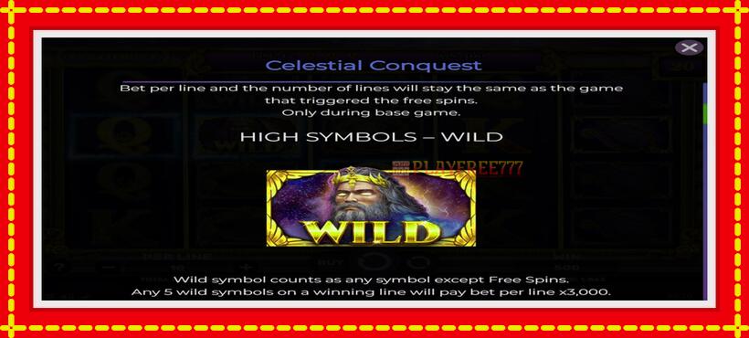 Slot machine Celestial Conquest with access to free game online, picture 5