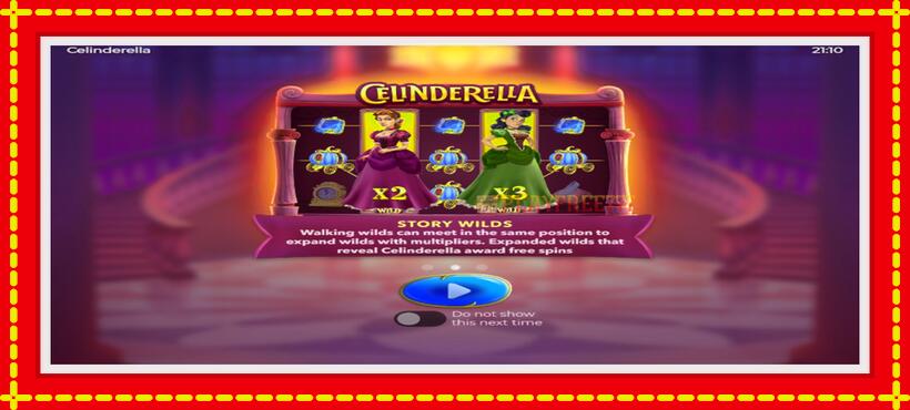 Slot machine Celinderella with access to free game online, picture 1