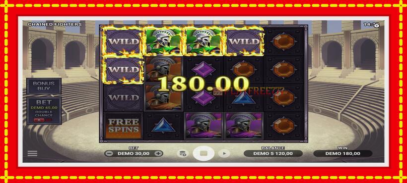 Slot machine Chained Fighters with access to free game online, picture 3