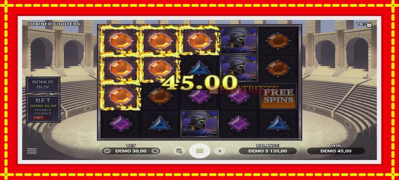 Slot machine Chained Fighters with access to free game online, picture 4