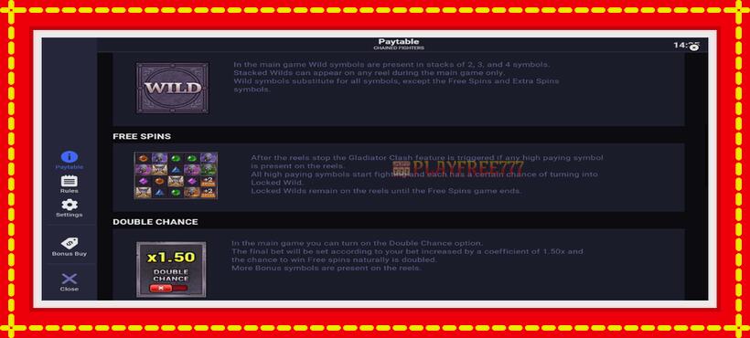 Slot machine Chained Fighters with access to free game online, picture 6