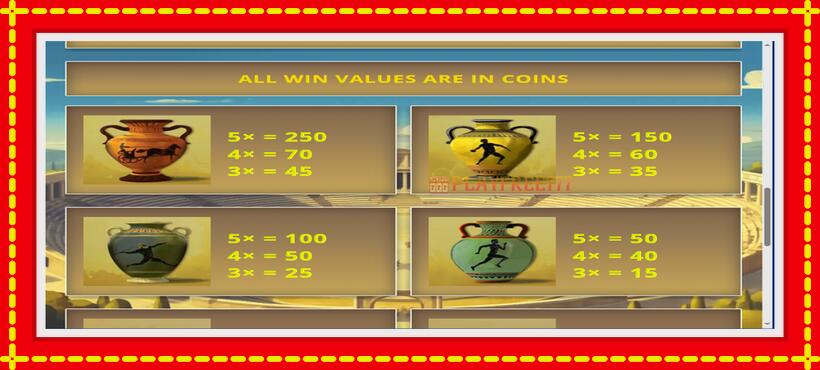 Slot machine Champions of Olympia with access to free game online, picture 5