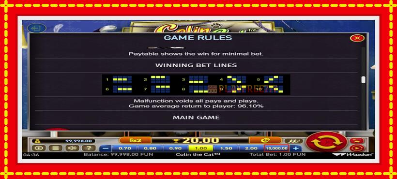 Slot machine Charlie the Cat with access to free game online, picture 4