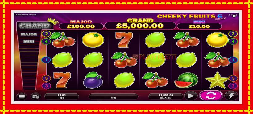 Slot machine Cheeky Fruits 6 Royale with access to free game online, picture 2