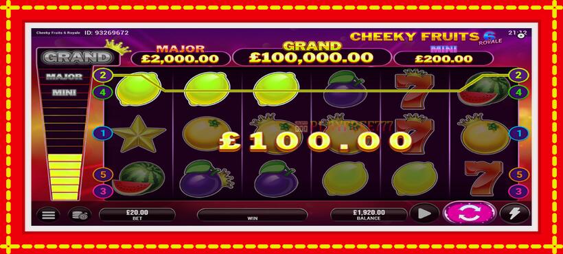 Slot machine Cheeky Fruits 6 Royale with access to free game online, picture 3