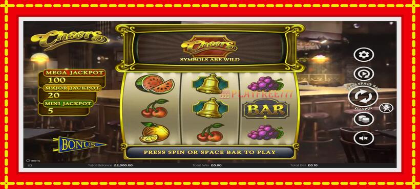 Slot machine Cheers with access to free game online, picture 2