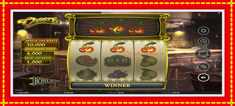 Slot machine Cheers with access to free game online, picture 4