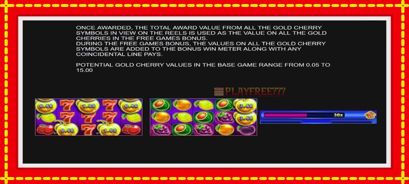 Slot machine Cherry Power Boost with access to free game online, picture 6