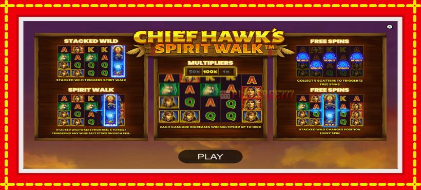 Slot machine Chief Hawk’s Spirit Walk with access to free game online, picture 1