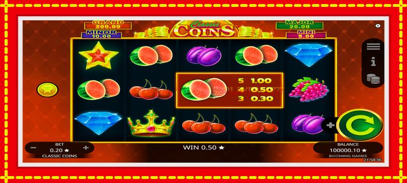 Slot machine Classic Coins with access to free game online, picture 7