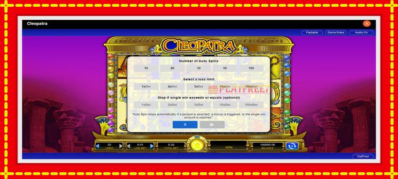 Slot machine Cleopatra with access to free game online, picture 2