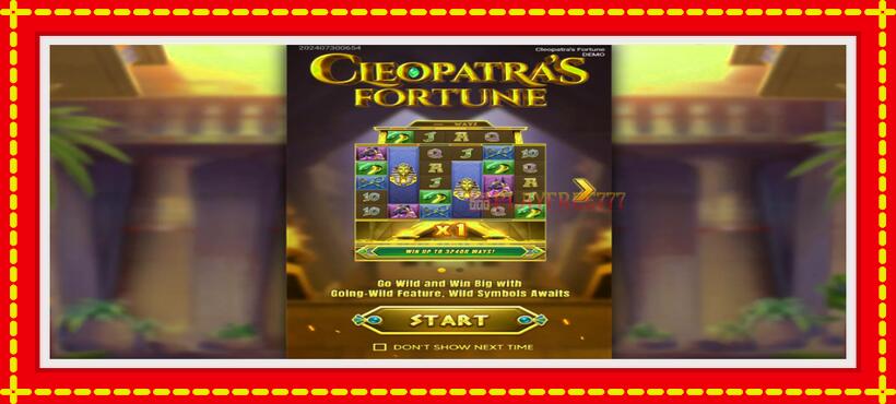 Slot machine Cleopatras Fortune with access to free game online, picture 1