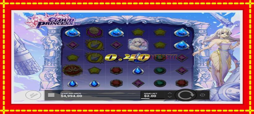 Slot machine Cloud Princess with access to free game online, picture 2