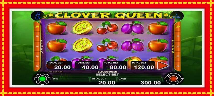 Slot machine Clover Queen with access to free game online, picture 1