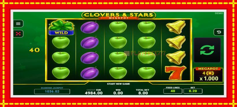 Slot machine Clovers & Stars with access to free game online, picture 2