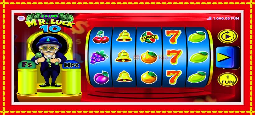 Slot machine Club Mr. Luck 10 with access to free game online, picture 2