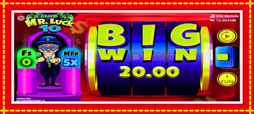 Slot machine Club Mr. Luck 10 with access to free game online, picture 5