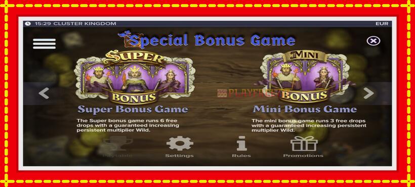 Slot machine Cluster Kingdom with access to free game online, picture 6