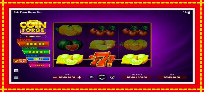 Slot machine Coin Forge Bonus Buy with access to free game online, picture 3