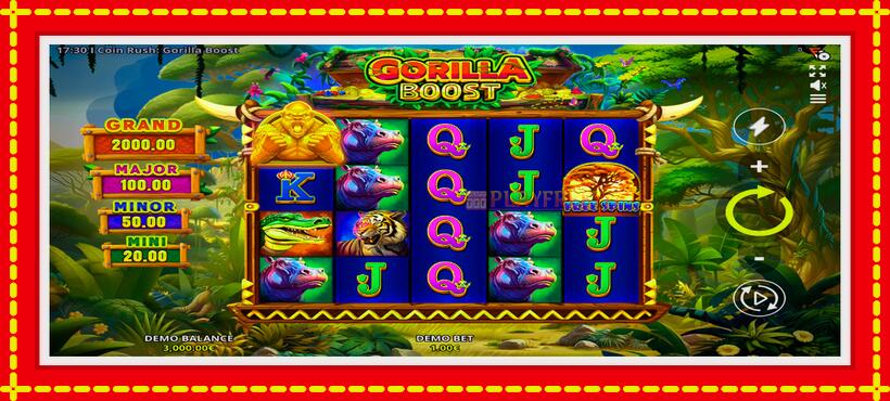 Slot machine Coin Rush: Gorilla Boost with access to free game online, picture 1