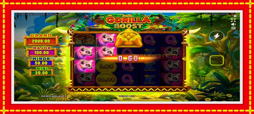 Slot machine Coin Rush: Gorilla Boost with access to free game online, picture 2