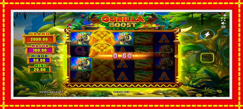 Slot machine Coin Rush: Gorilla Boost with access to free game online, picture 3