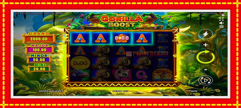 Slot machine Coin Rush: Gorilla Boost with access to free game online, picture 4