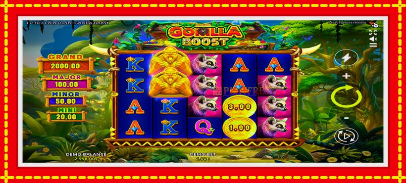 Slot machine Coin Rush: Gorilla Boost with access to free game online, picture 5