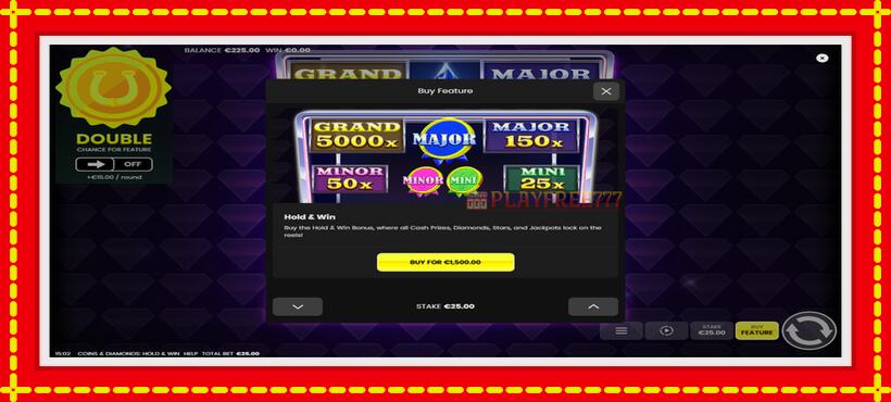 Slot machine Coins & Diamonds: Hold and Win with access to free game online, picture 4