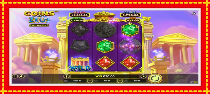 Slot machine Coins of Zeus with access to free game online, picture 3