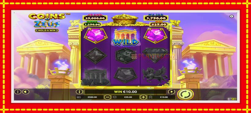 Slot machine Coins of Zeus with access to free game online, picture 4