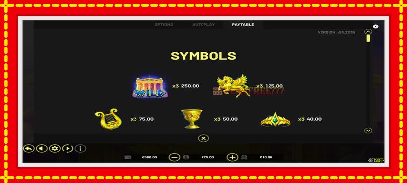 Slot machine Coins of Zeus with access to free game online, picture 5