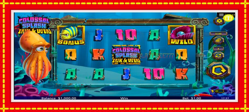 Slot machine Colossal Splash Ink & Win with access to free game online, picture 1